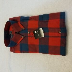 Stanley Blacker Men's Red and Blue Plaid Shirt